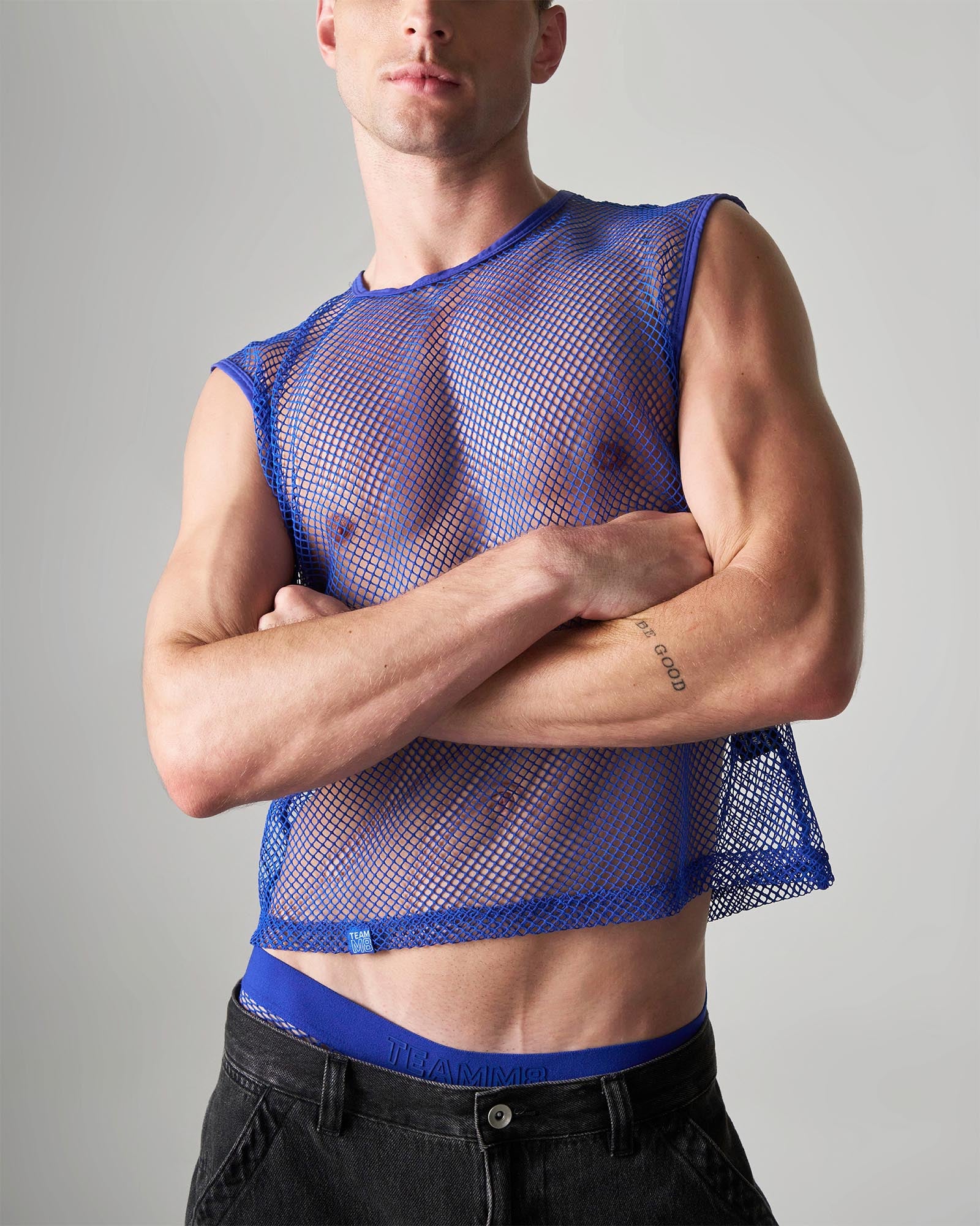 Edge Net Muscle Tank - Ultramarine - Image 4