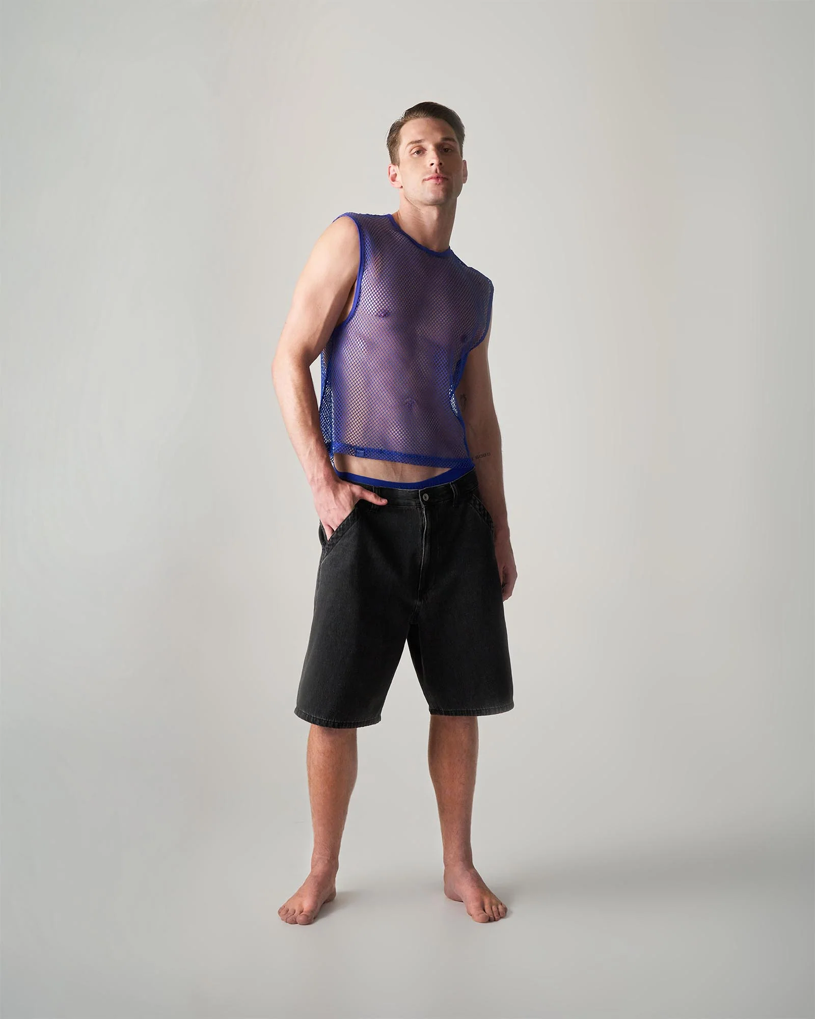 Edge Net Muscle Tank - Ultramarine - Image 6