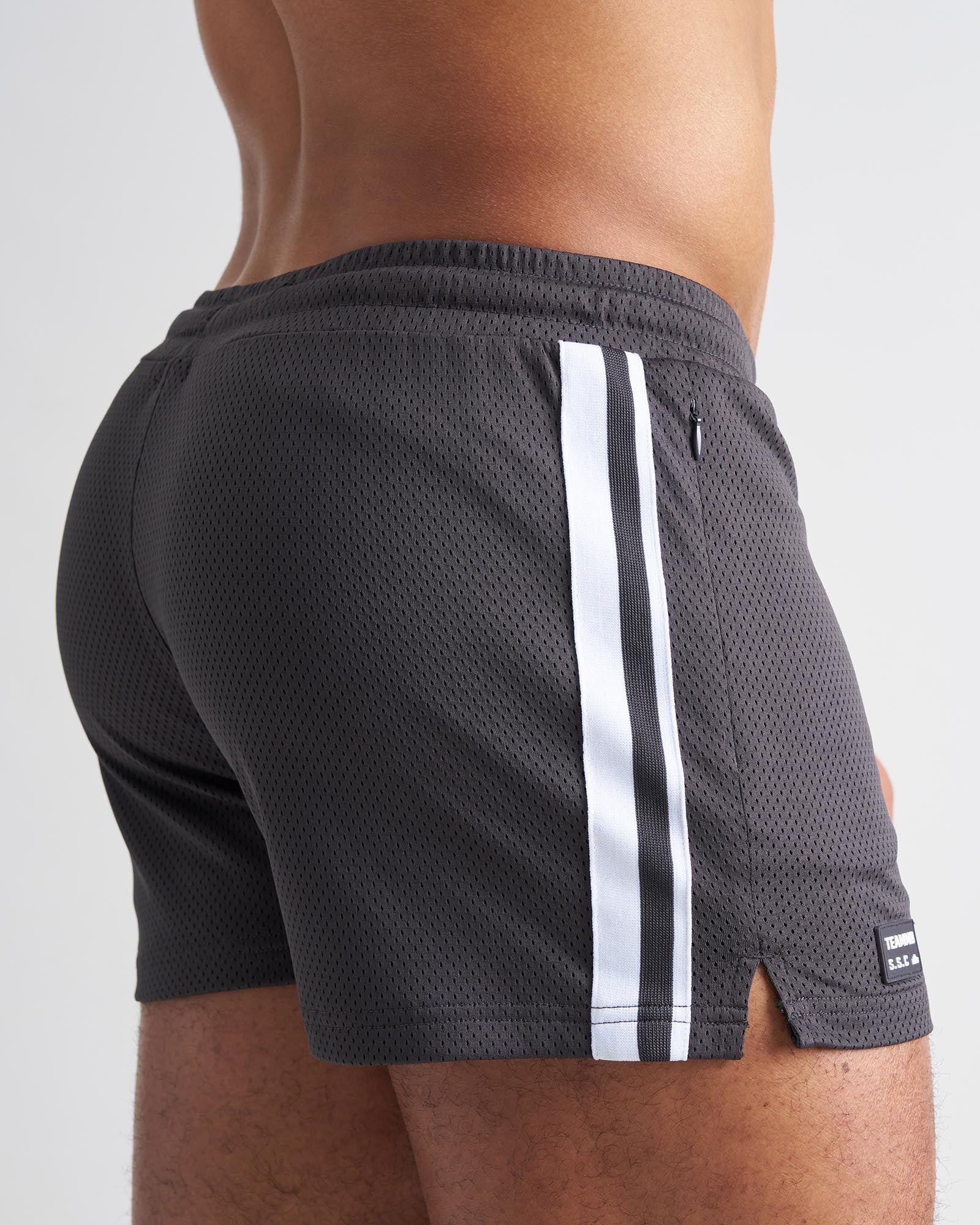 S.S.C. Fraternity Mesh 3" Short - Gunmetal - Image 4