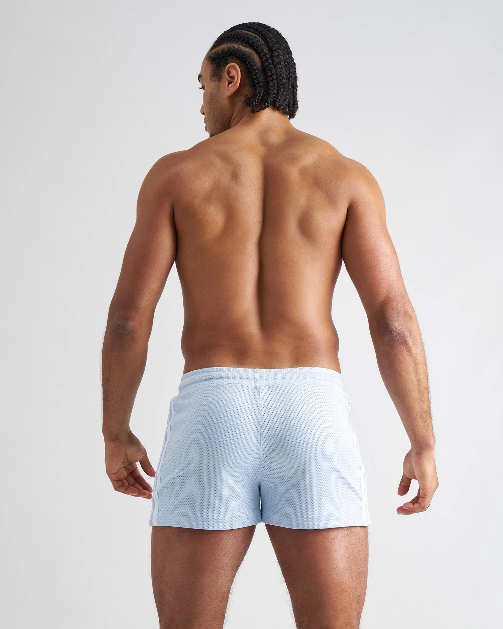 S.S.C. Fraternity Mesh 3" Short - Light Blue - Image 5