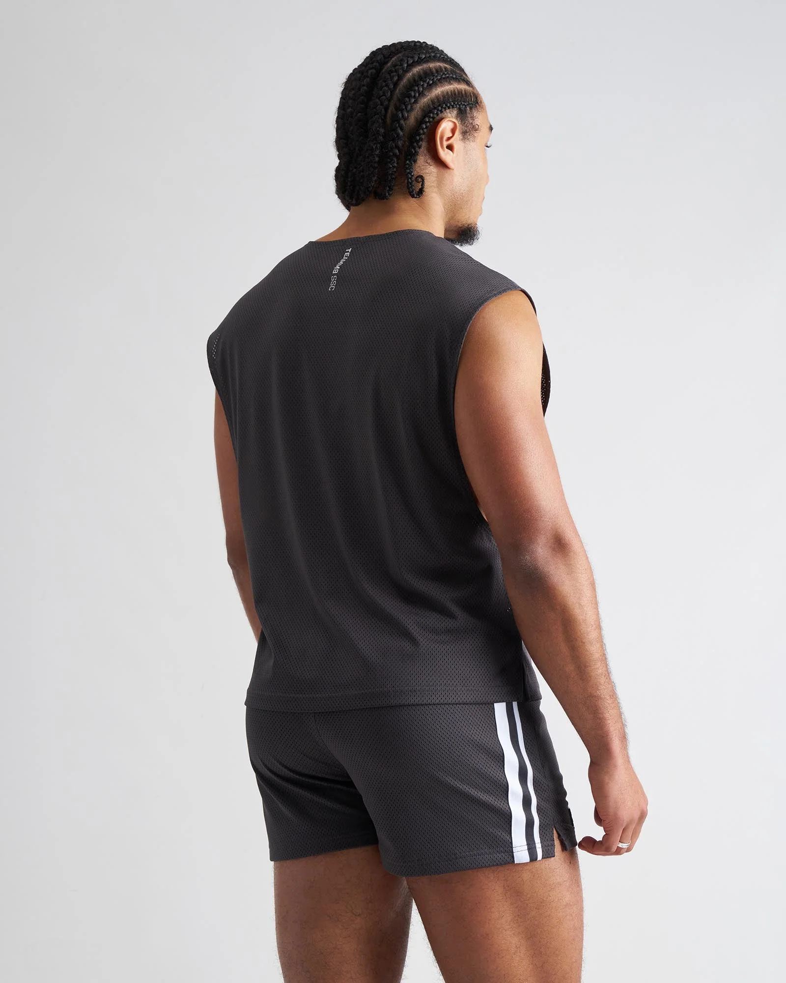 S.S.C. Mesh Muscle Tank - Gunmetal - Image 3