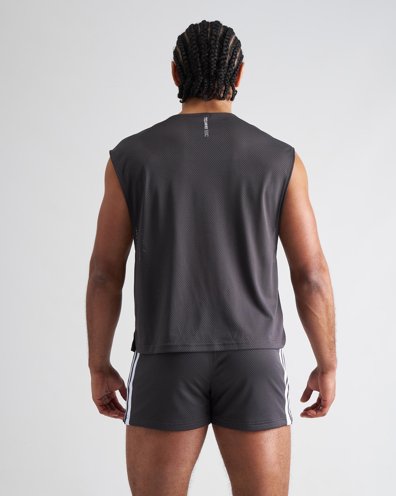 S.S.C. Mesh Muscle Tank - Gunmetal - Image 5