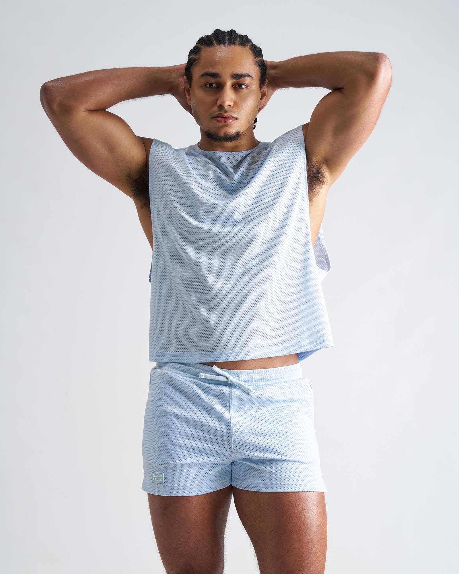 S.S.C. Mesh Muscle Tank - Light Blue - Image 5