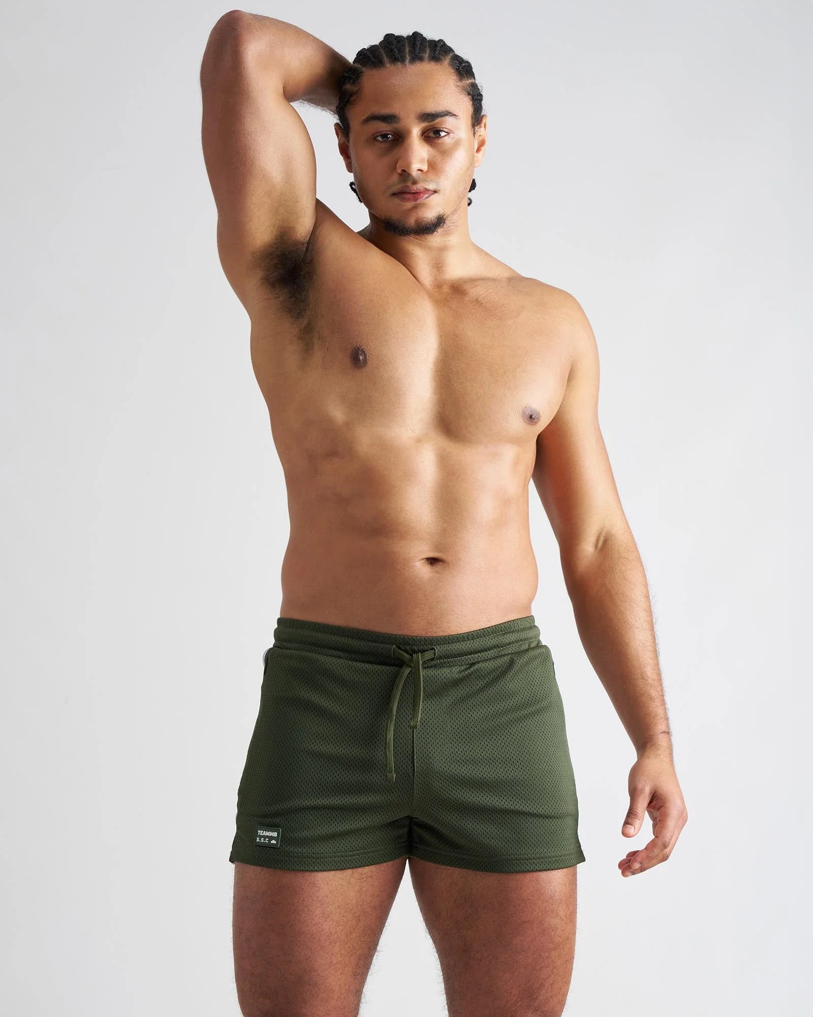 S.S.C. Fraternity Mesh 3" Short - Forest Green - Image 5