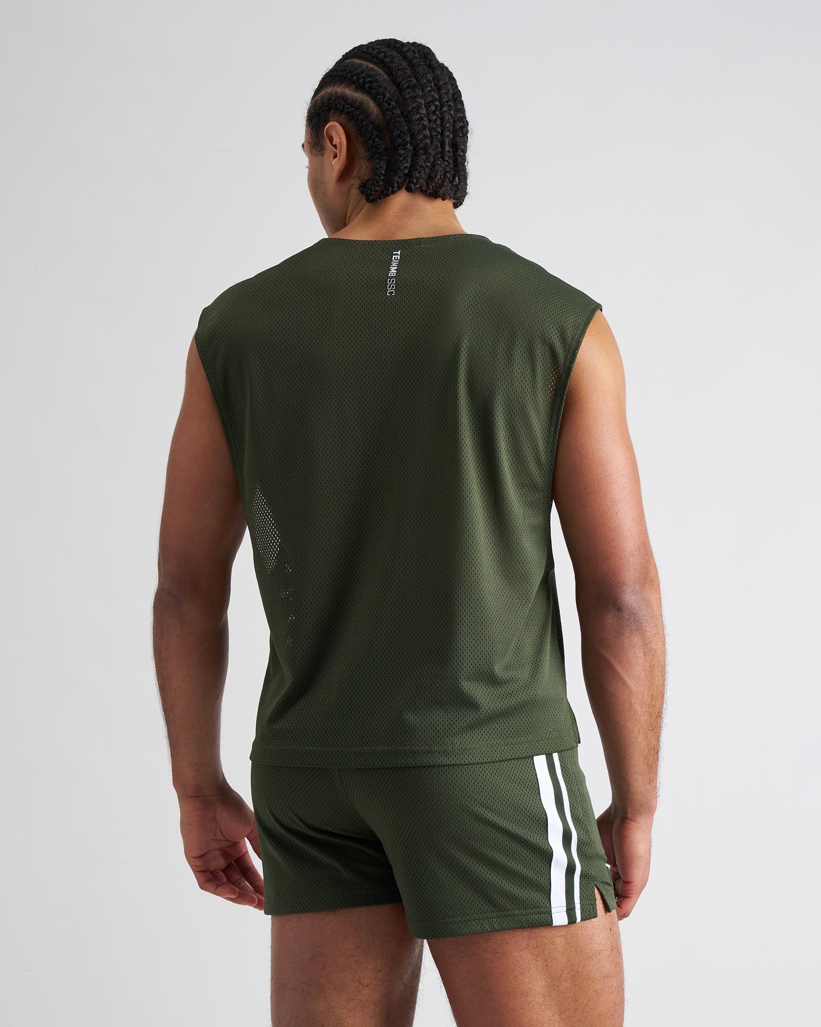 S.S.C. Mesh Muscle Tank - Forest Green - Image 3