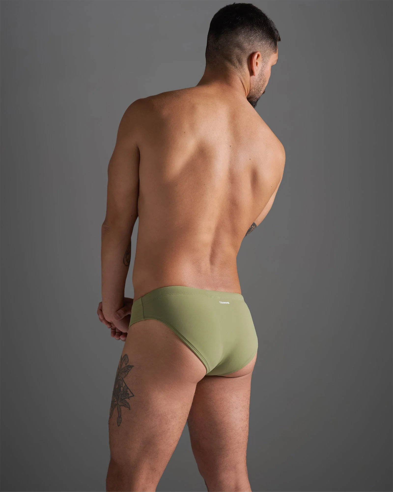 TEAMM8 Standard Swim Brief - Army - Image 3